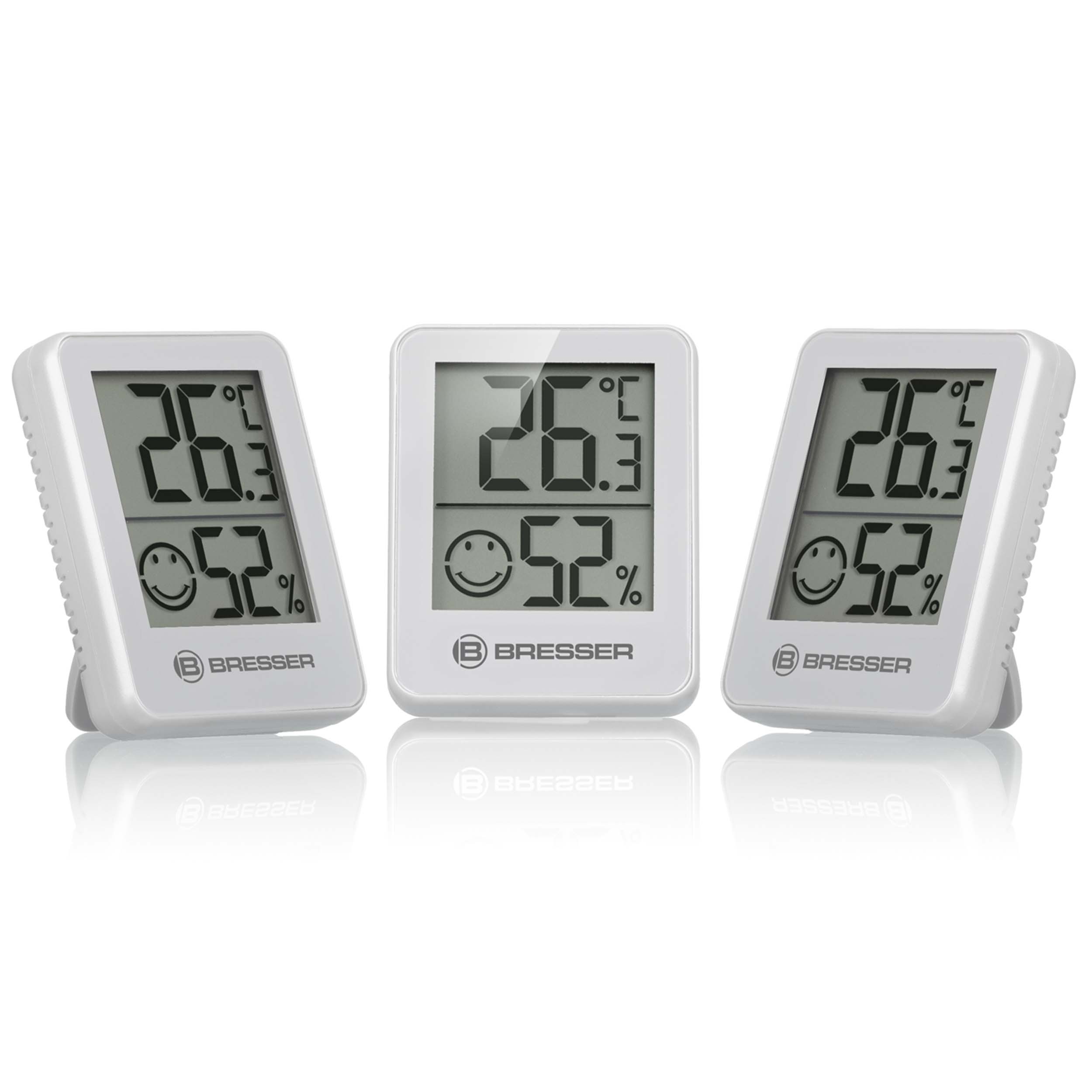 BRESSER ClimaTemp Thermo-Hygrometer Indikator 3er Set