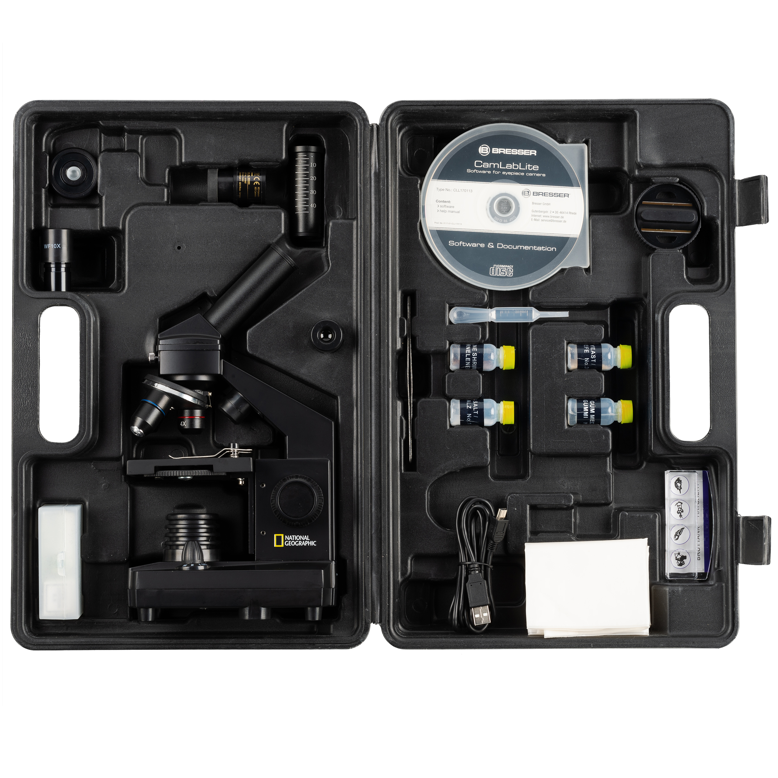 NATIONAL GEOGRAPHIC 40x-1024x Mikroskop (inkl. Koffer und USB Okular)
