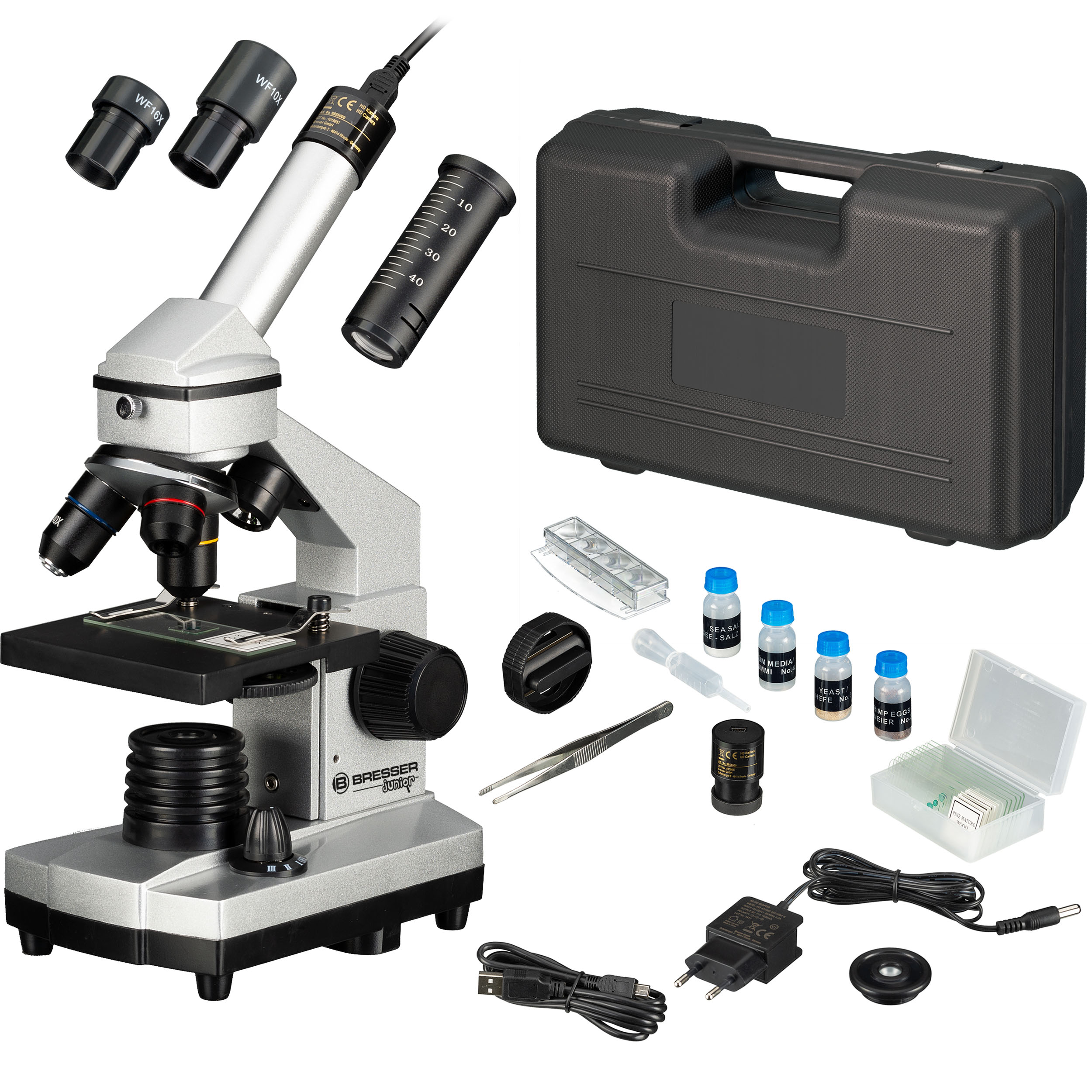 BRESSER JUNIOR 40x-1024x Mikroskop Set mit Hartschalenkoffer