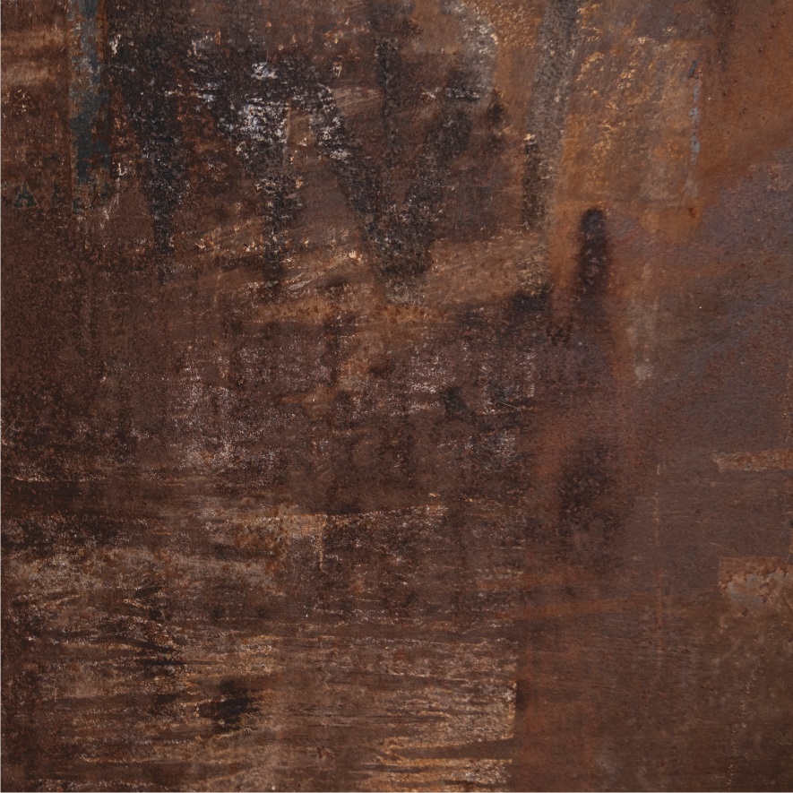 BRESSER Flatlay Hintergrund für Legebilder 60 x 60cm Rost / Bronze Natura