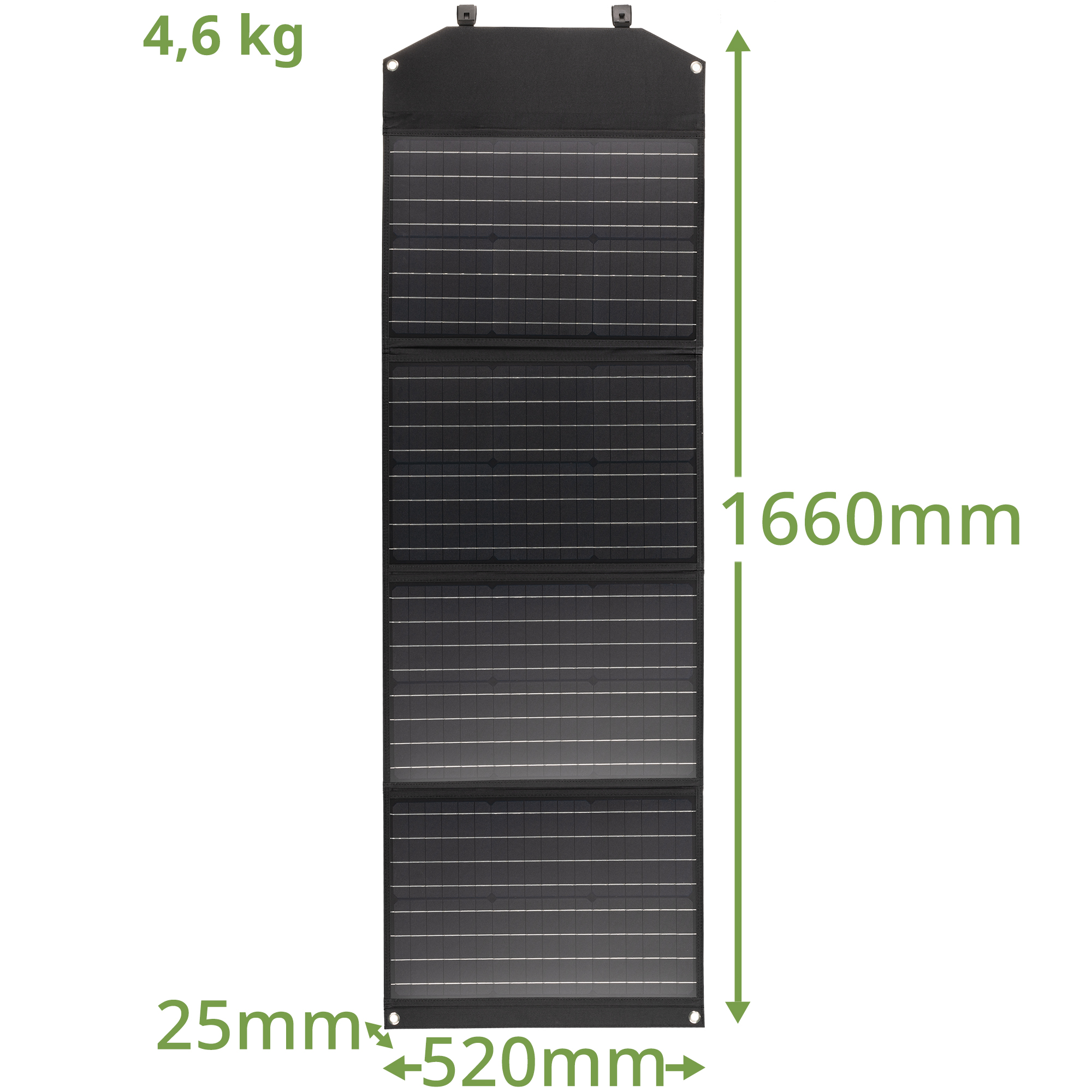 BRESSER Mobiles Solar-Ladegerät 120 Watt mit USB- u. DC-Anschluss