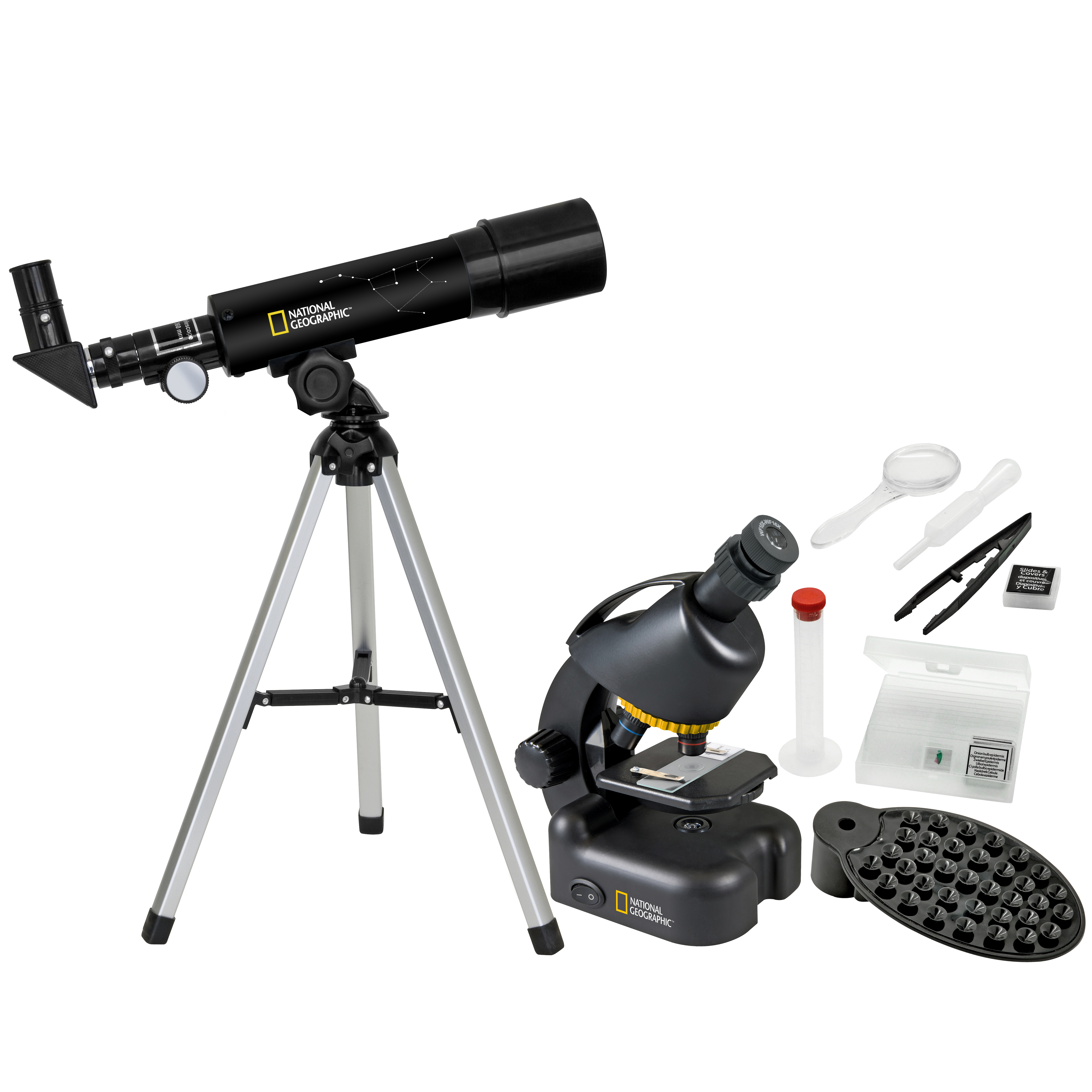 NATIONAL GEOGRAPHIC Kompakt-Teleskop + Mikroskop mit Smartphonehalterung 