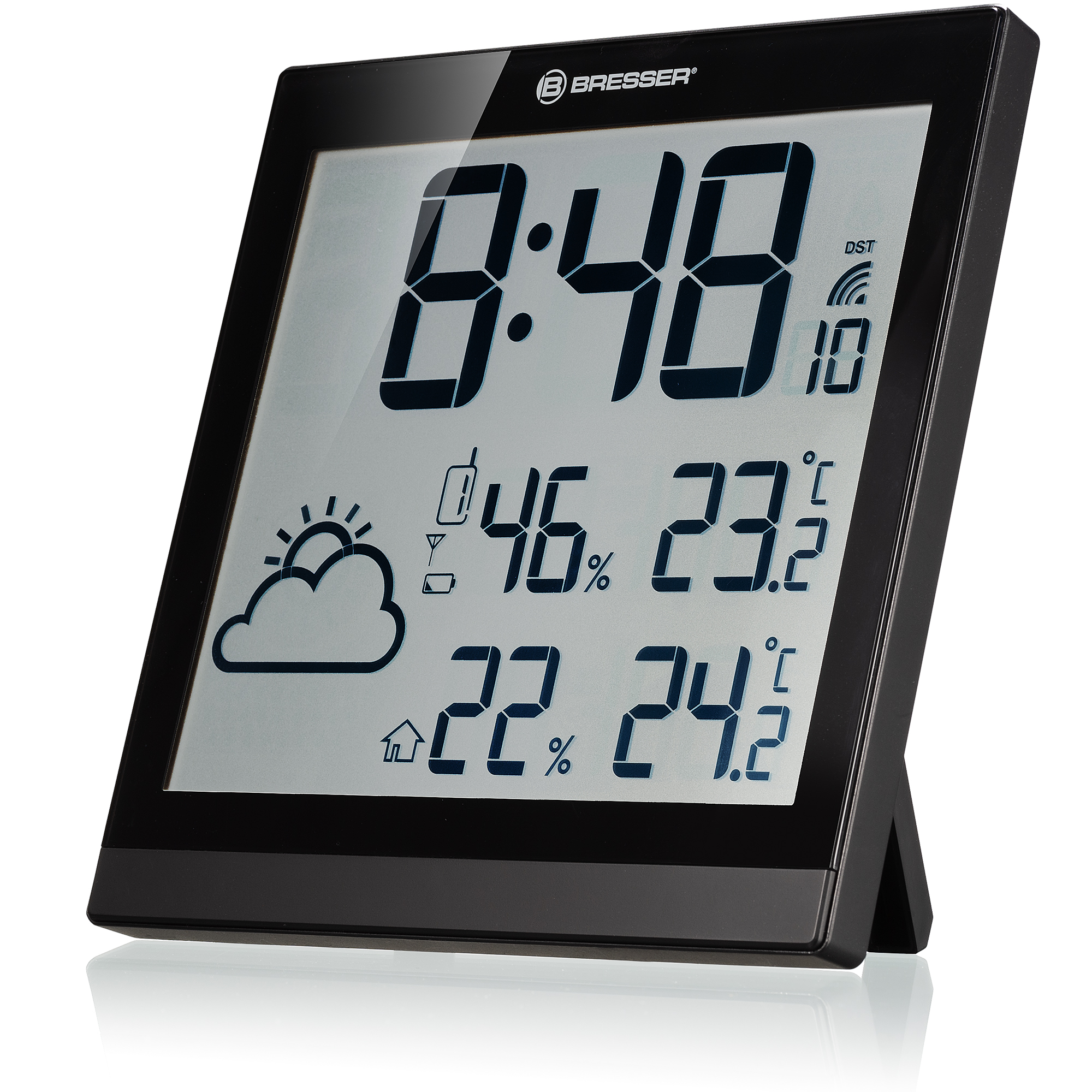 BRESSER LCD Wetter-Wanduhr ClimaTemp JC (Refurbished)
