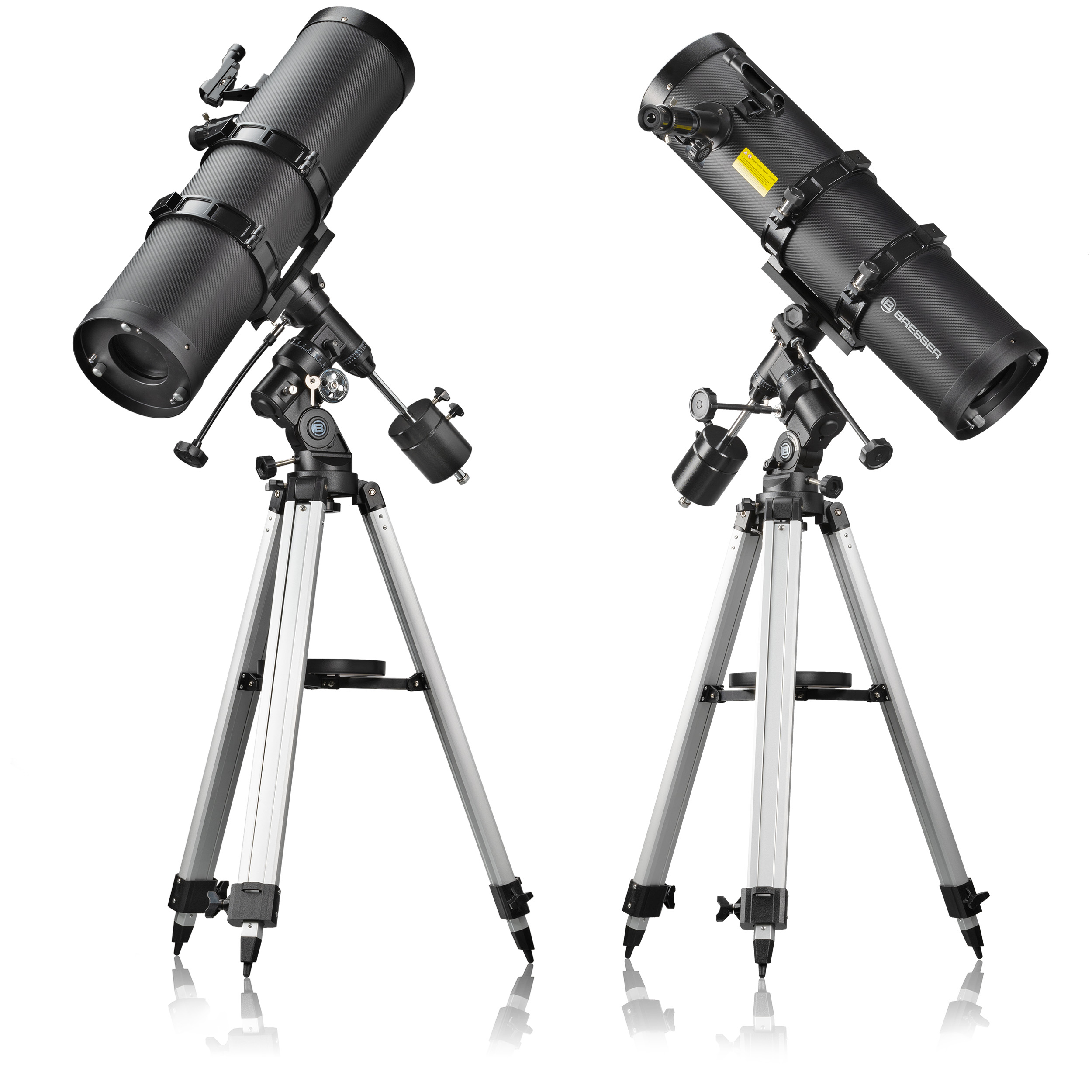 BRESSER Pollux-II 150/1400 EQ3 Spiegelteleskop mit Smartphone-Adapter & Sonnenfilter