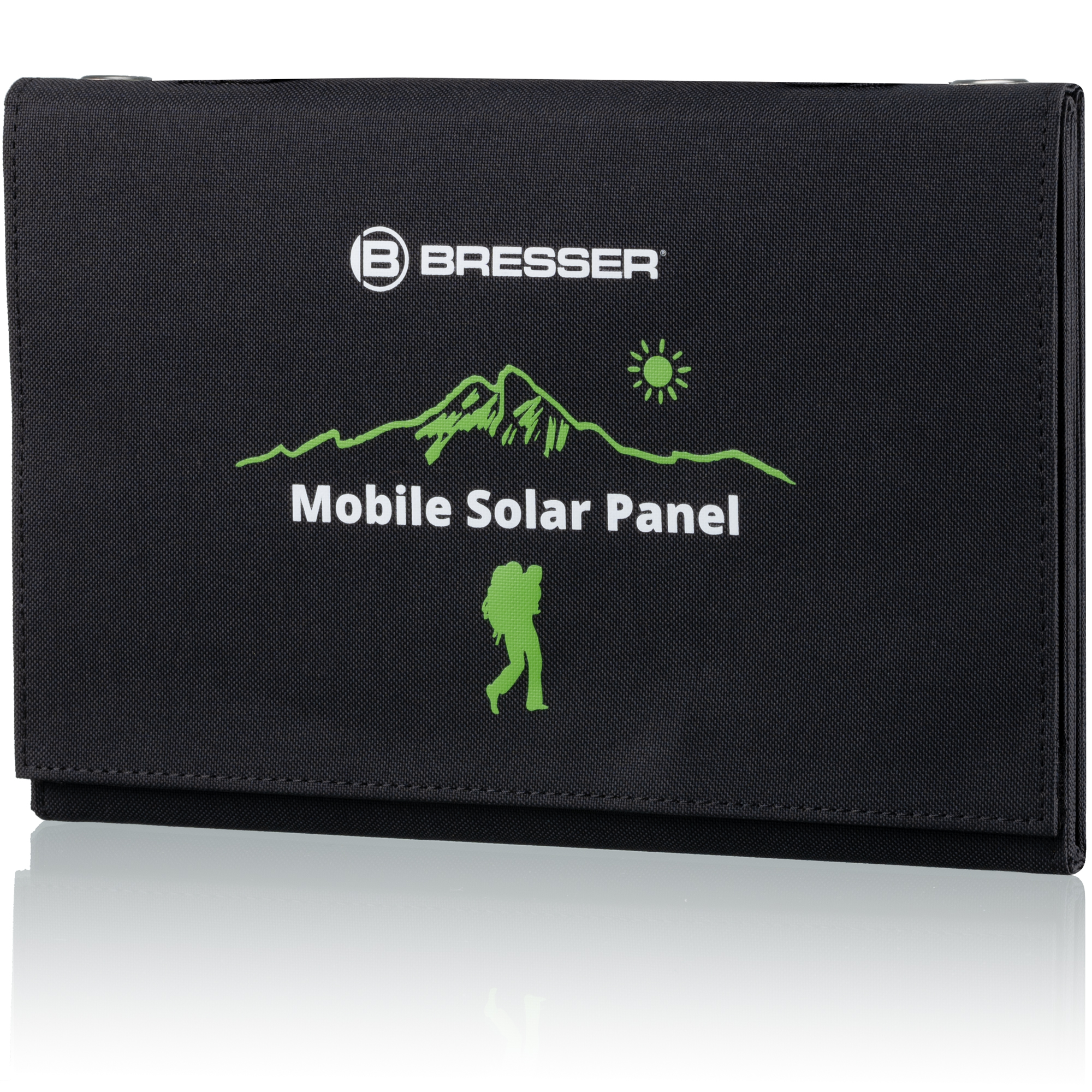 BRESSER Mobiles Solar-Ladegerät 21 Watt mit USB- u. DC-Anschluss (Refurbished)
