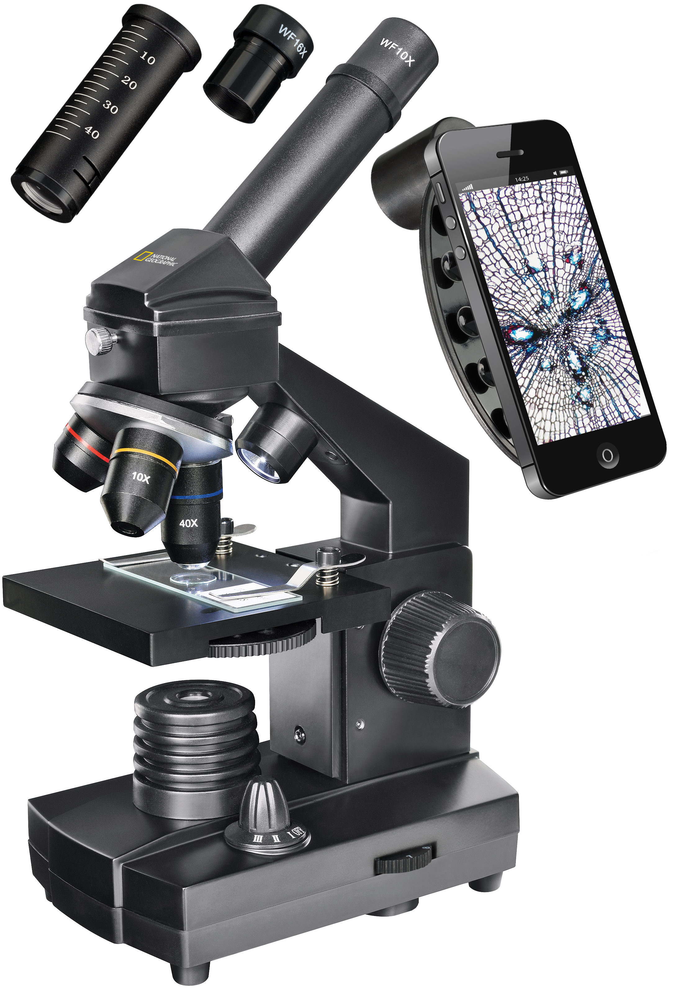 NATIONAL GEOGRAPHIC 40x-1280x Mikroskop inkl. Smartphone Halterung (Refurbished)
