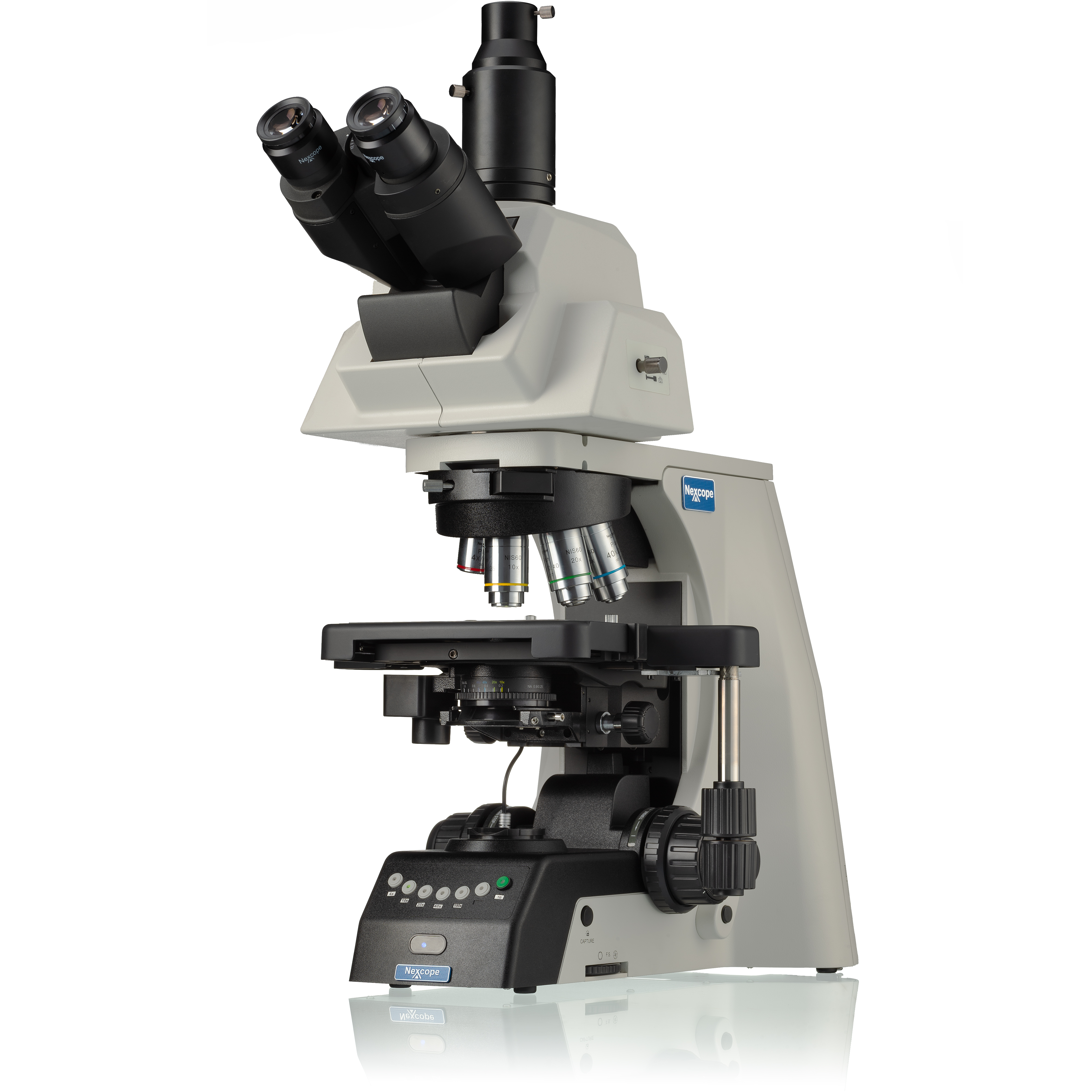 Nexcope NE930 professionelles Labormikroskop mit motorisiertem 6-fach Objektivrevolver
