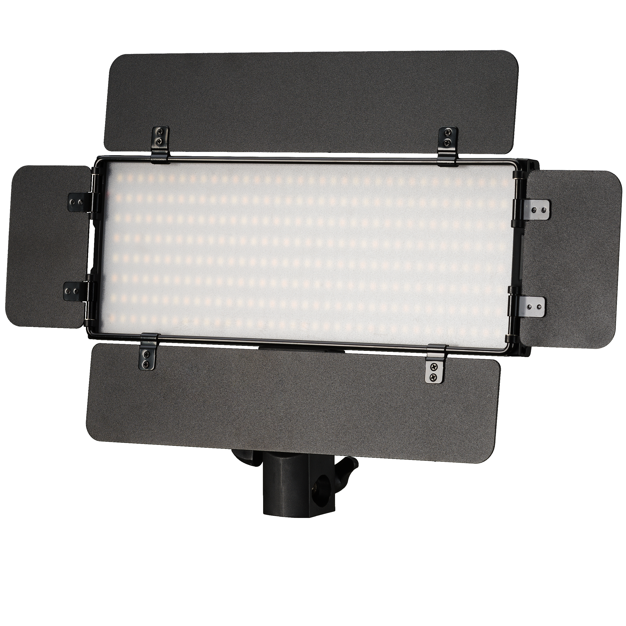 BRESSER PT 30B-II LED Bi-Color Videoleuchten-Set mit Lichtklappen, Akkus, Netzteil, Fernbedienung und Tasche