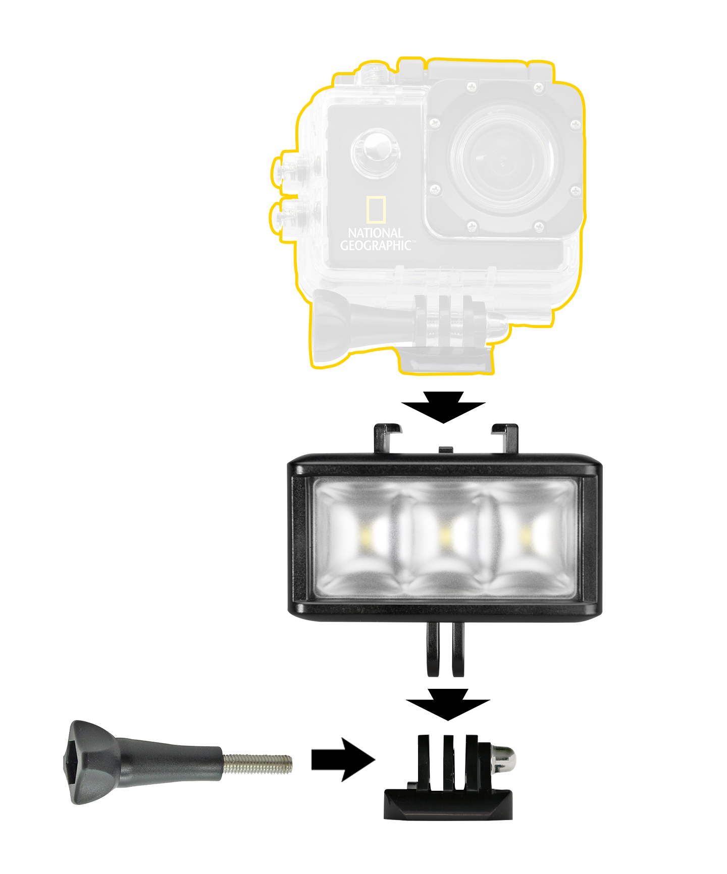 NATIONAL GEOGRAPHIC Action Cam LED Leuchte