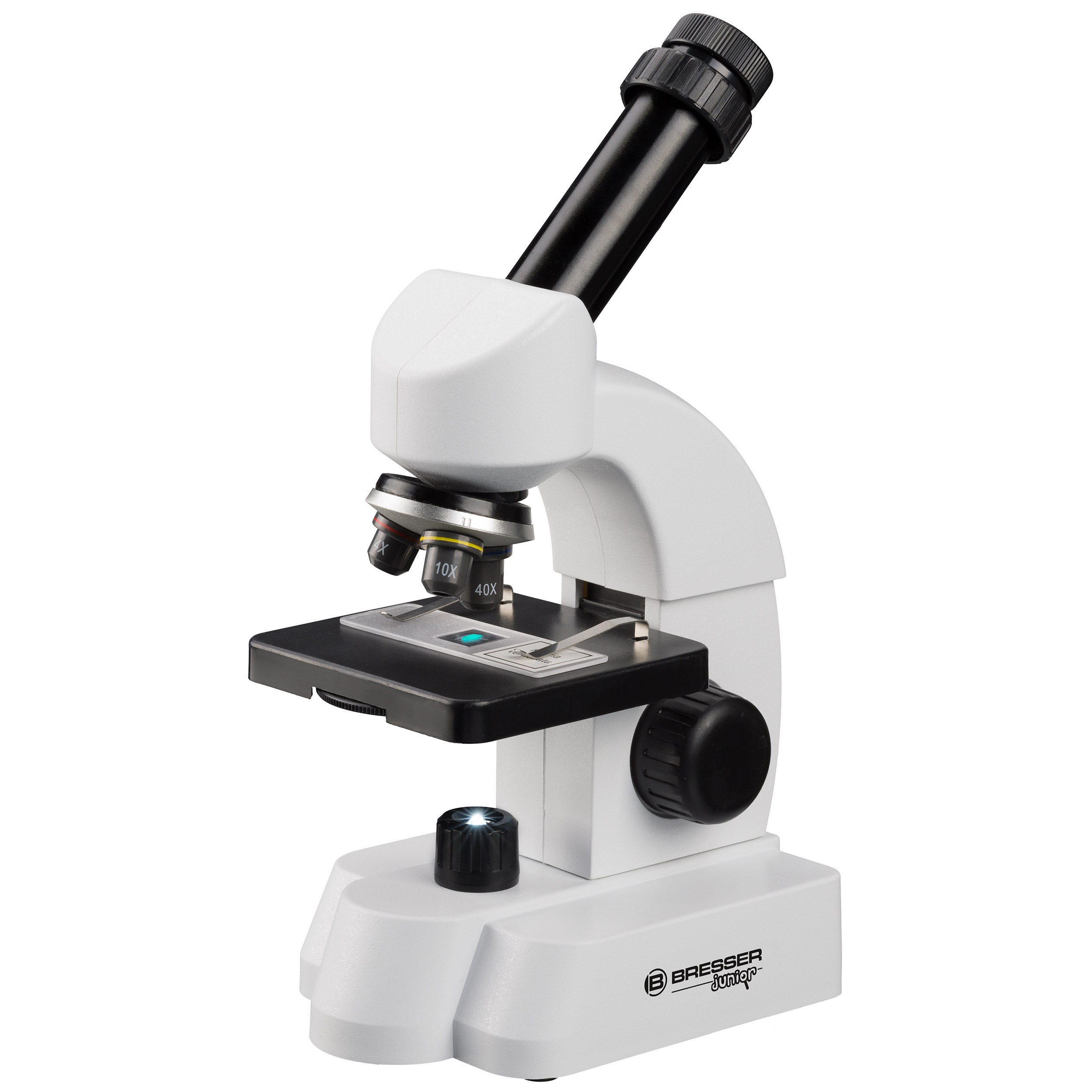 BRESSER JUNIOR 40-640x Mikroskop mit smartem Experimentier-Set mit QR-Code für Zusatzinfos
