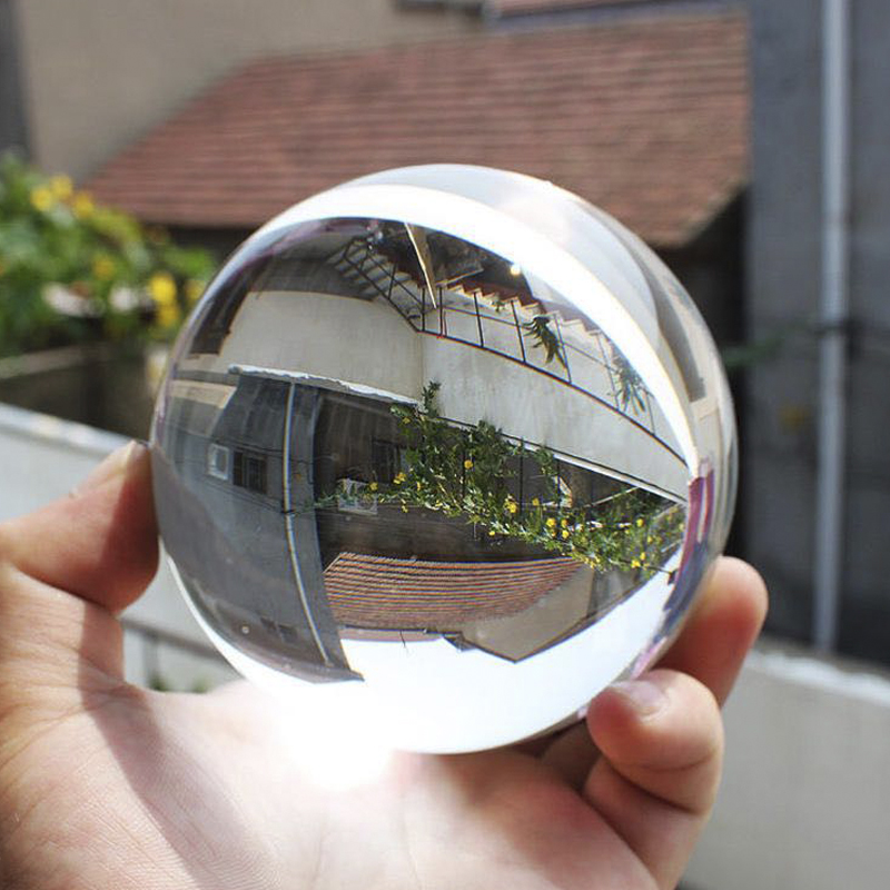 BRESSER Klarglas-Fotokugel 8 cm für effektvolle Fotos mit 180° Spiegelung